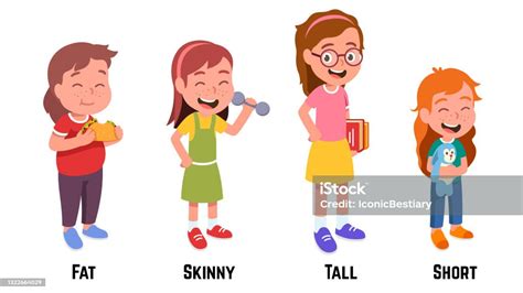 Fat Skinny Tall Short Girls Standing Eating Taco Holding Dumbbell Books