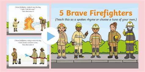 Brave Firefighters Rhyme Powerpoint Teacher Made