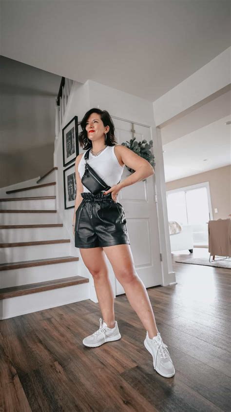 6 Ways To Wear High Waisted Leather Shorts A Lily Love Affair