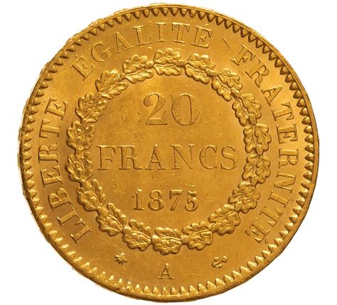 Buy 1875 Gold Twenty French Franc Coin From Bullionbypost From €39350
