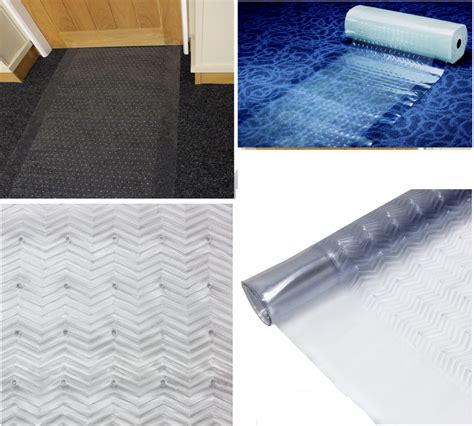 Clear Carpet Protector Guard Runner Plastic Vinyl Anti Non Slip Mat