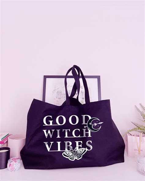 Good Witch Vibes Super Huge Canvas Tote Bag Kelham Print