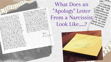 What Does An Apology Letter From A Narcissist Look Like Youtube
