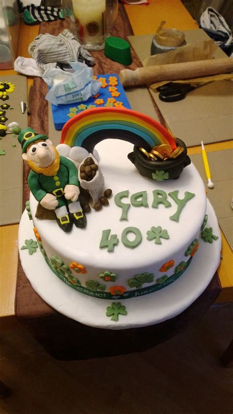 My Attempt At A Irish Themed Cake For My Wifes Friends Husband St