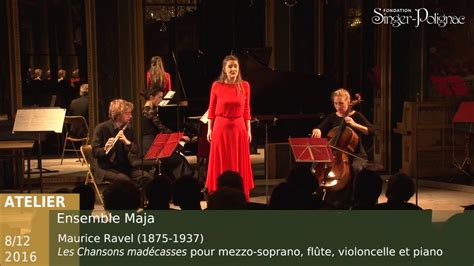 Ensemble Maja Maurice Ravel Chansons Madécasses n2 YouTube
