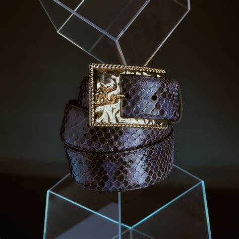 Black Ostrich Belt - 17SCCOL05F - Angelo Galasso
