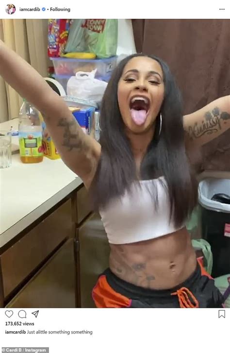 Cardi B Sports A Crop Top And Toned Abs While Having A Blast While Showing Off Her Rapping