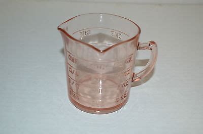 Depression Glass Pink Measure Cup Kitchen Measuring Baking Cooking