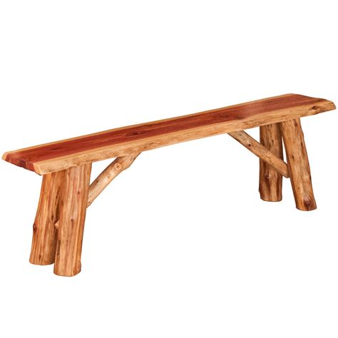 Edain Amish Bench Charming Handcrafted Log Furniture Cabinfield