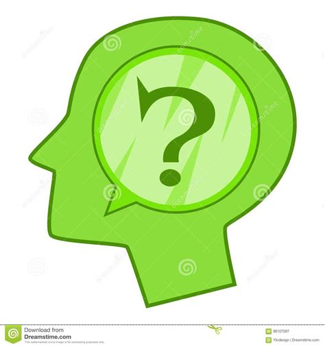 Head Silhouette With Question Mark Inside Icon Stock