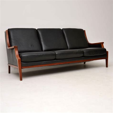 1970s Vintage Danish Leather Sofa Retrospective Interiors Retro