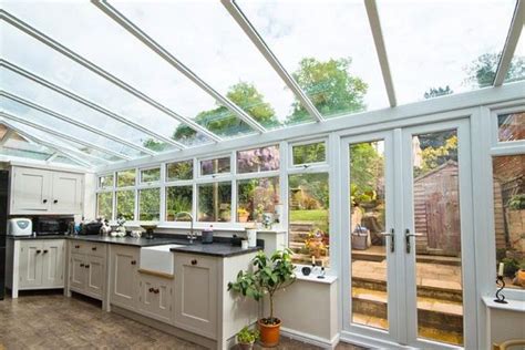 Find conservatory ideas, sunrooms, orangery images and garden room pictures to plan your garden conservatory ideas and designs. Conservatory Kitchen Ideas - Care Free Sunrooms
