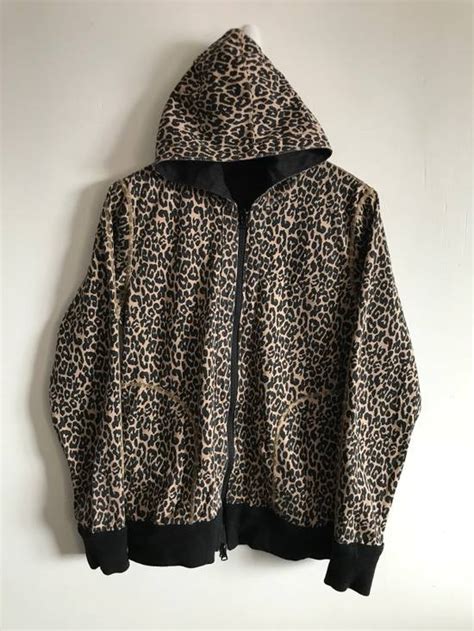 Streetwear Reversible Leopard Print Hoodie Jacket Grailed