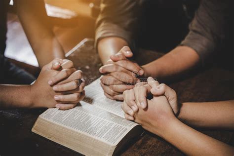 Group Of Different Women Praying Together Stock Image Image Of