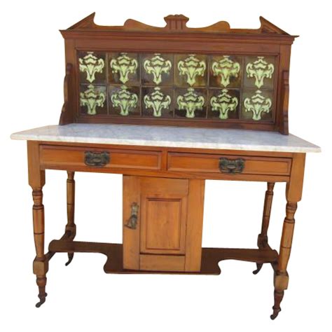 English Antique Marble Top Washstand Antique Furniture | Antique washstand, English antiques ...