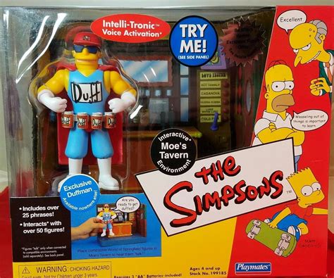 The Simpsons Playmates Enviroment Wos Moes Tavern Exclusive Duffman Figure Mip 1971761793