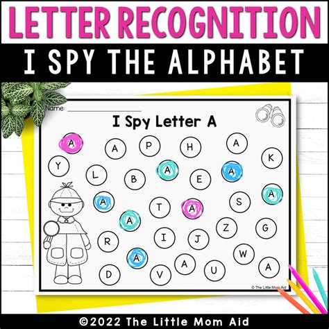 Letter Recognition I Spy Worksheets The Little Mom Aid