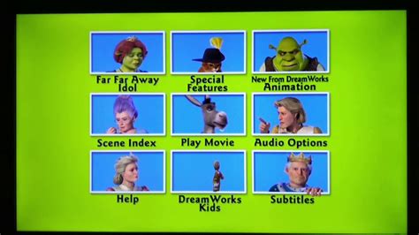 Shrek 2 2004 Main Menu Dvd Youtube