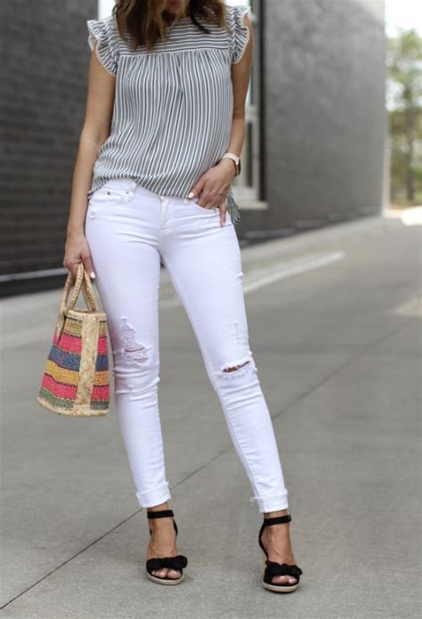 White Jeans Outfit Must Have Sleeveless Tops Lilly Style Женская