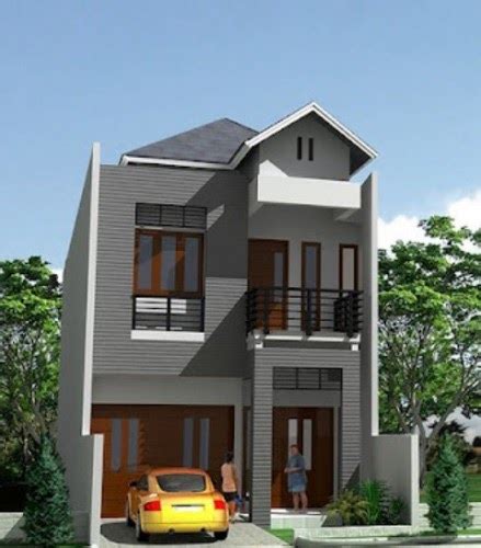 Desain rumah sederhana 2 lantai dengan model tropis ini juga bisa diterapkan di lahan 6×12. Gambar Gapura Depan Rumah - Rumah Oliv