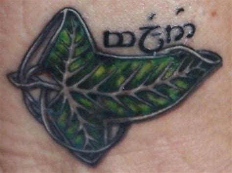 Derivative of the elvish words mith meaning grey and randir meaning pilgrim or wanderer. Elvish leaf~ looks like ivy!!!!! | Elvish tattoo, Lotr ...