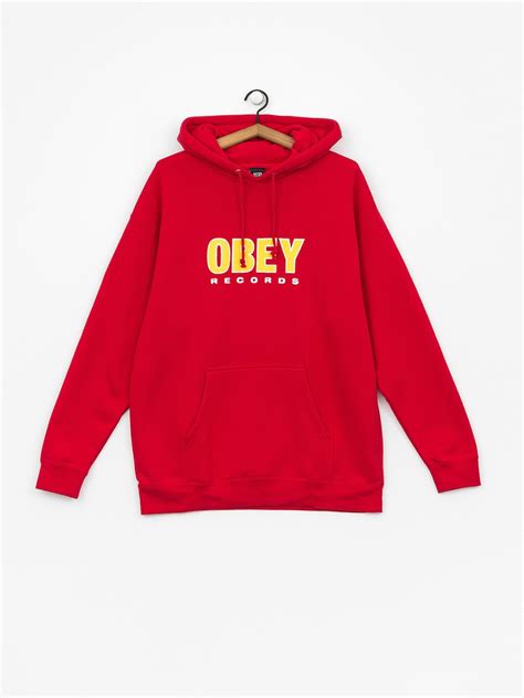 Obey Obey Records 2 Hd Hoodie Red