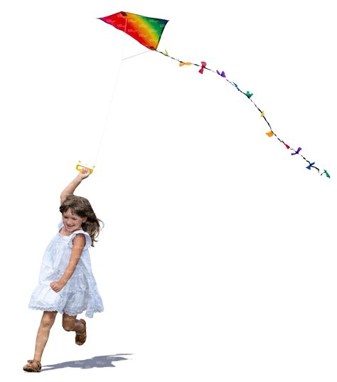 Girl Flying A Kite Vishopper