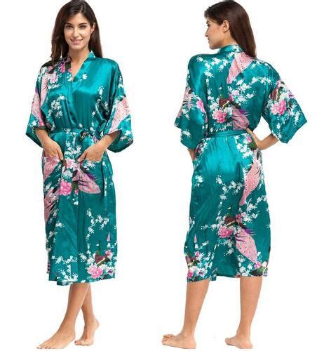 2018 Wholesale Silk Kimono Robe Bathrobe Women Satin Robe Silk Robes