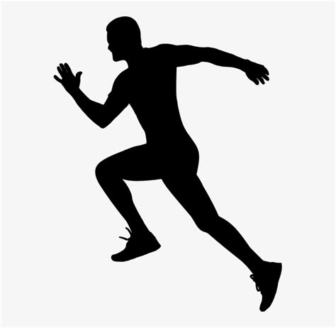 Running Man Silhouette Free Vector