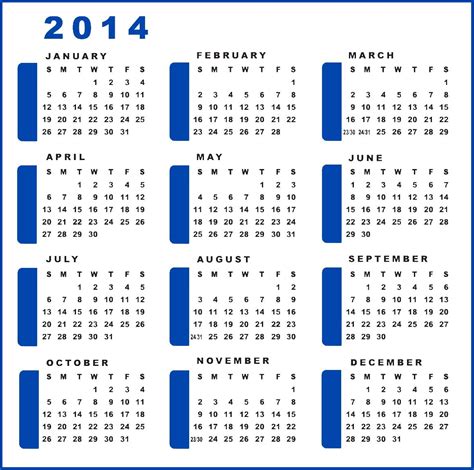 2014 Calendar Us Holidays