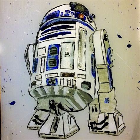 R2 D2 Painting 11x14 Canvas