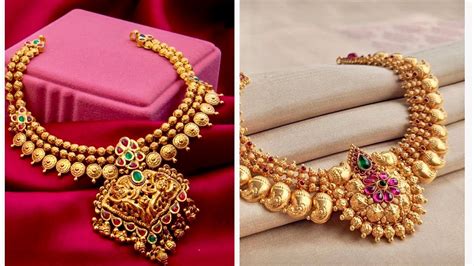 Top Beautiful Gold Necklace Designs In Traditional Antique Style Of