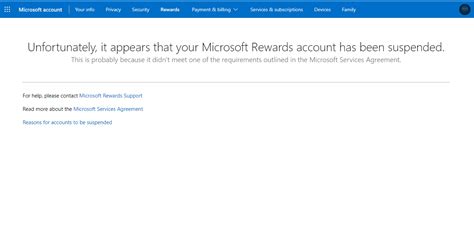 Microsoft Rewards Account Suspension Microsoft Community