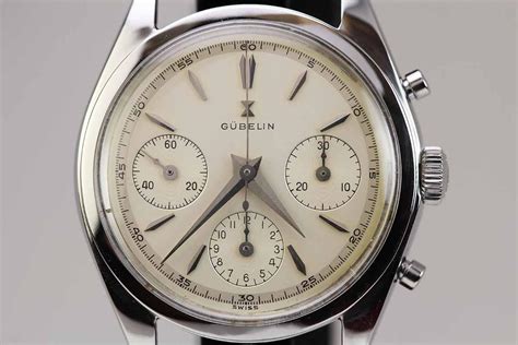 1950 Gubelin Chronograph Watch For Sale Mens Vintage