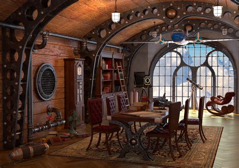 Steampunk Living Room Pics Enzy Living Steampunk Interiors The Art