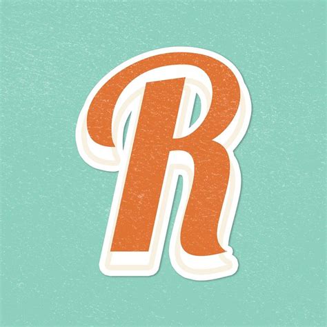 Letter R Retro Bold Font Typography And Lettering Free Image By