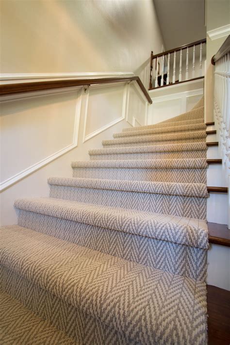 Traditional Stairs With Herringbone Carpet By Studio B Designs Carpet