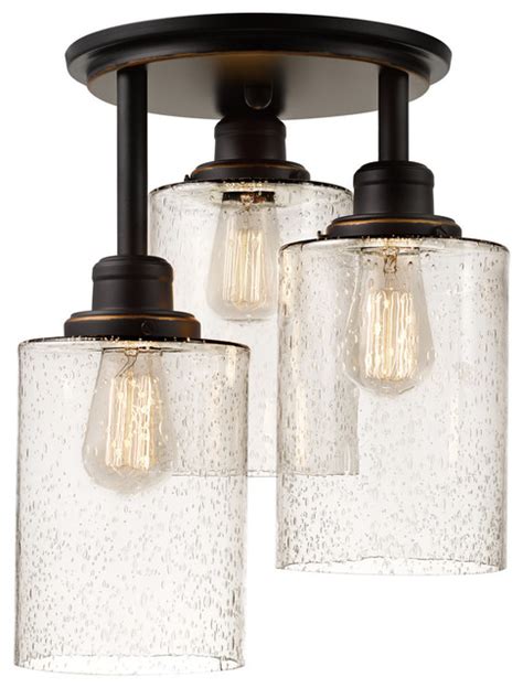 Free shipping on orders over $35. Annecy 3-Light Oil-Rubbed Bronze Semi-Flush Mount Ceiling ...