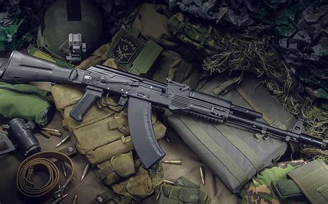 Kalashnikov Assault Rifle Ak 103 Combat Weapons Cartridges Special