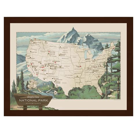 National Parks Push Pin Travel Map Wendy Gold
