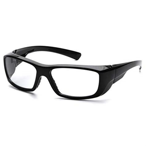 pyramex emerge safety glasses black frame clear 1 5 reader lens