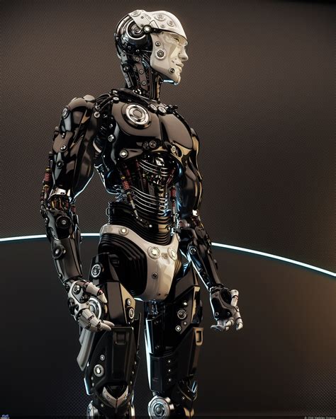 BLACK Robot Suit Mech Suit Ai Robot Retro Robot Cyborgs Art Futuristic Robot Humanoid