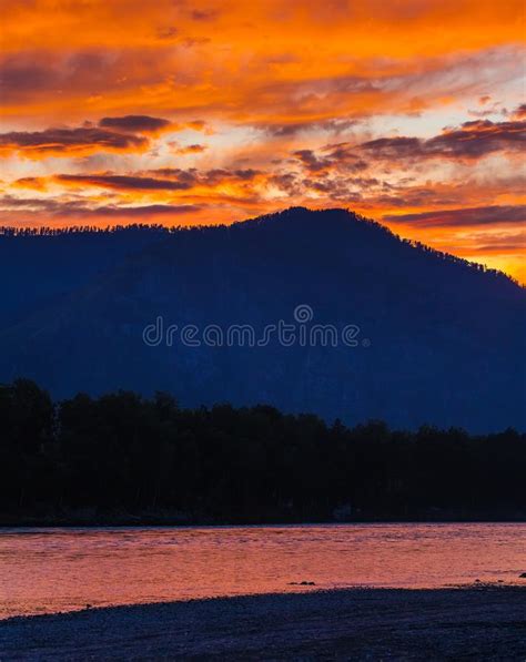 Sunset On The Ob River Siberia Russia Stock Photo Image Of Siberia