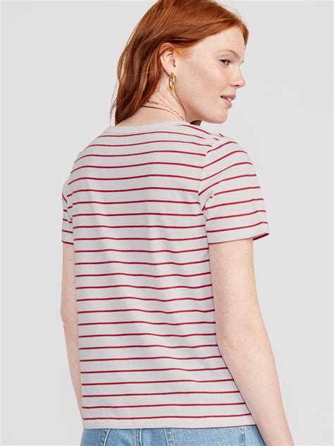 Everywear Striped Slub Knit T Shirt For Women Old Navy