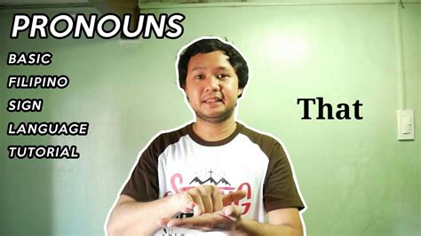 Pronouns Basic Filipino Sign Language Tutorial Youtube