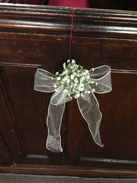 Pew end in a church Pew Ends, Wedding Flowers, Weddings, Wedding