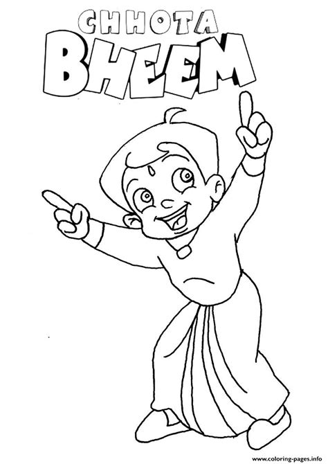 Cartoon Sketches Of Krishna Chhota Bheem Coloring Pages Printable