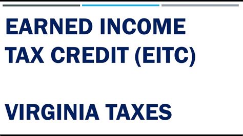 Earned Income Tax Credit Eitc For Virginia State Taxes Youtube