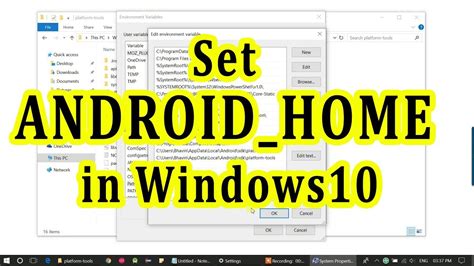 How To Set Androidhome And Environment Variable For Android Sdk In