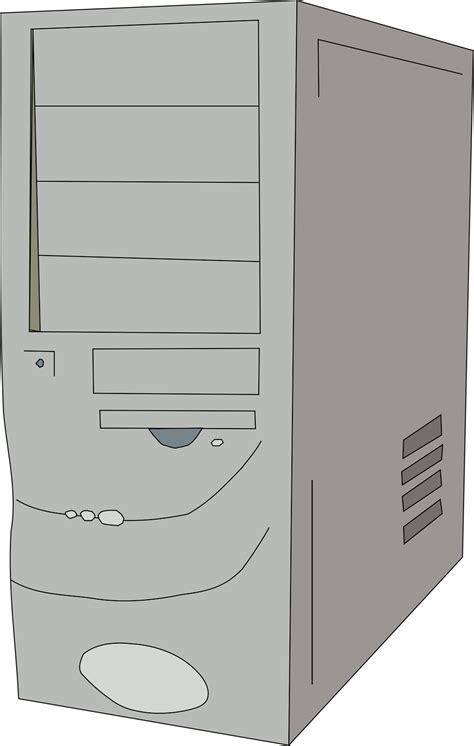 Computer Free Stock Photo Illustration Of A Desktop Computer Case
